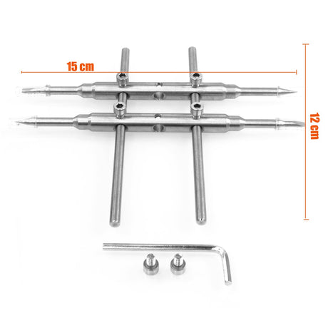 PhotoTrust Professional Stainless Steel Flat & Pointed Tips Lens Spanner Wrench Repairing Opening Tool For Most Cameras 